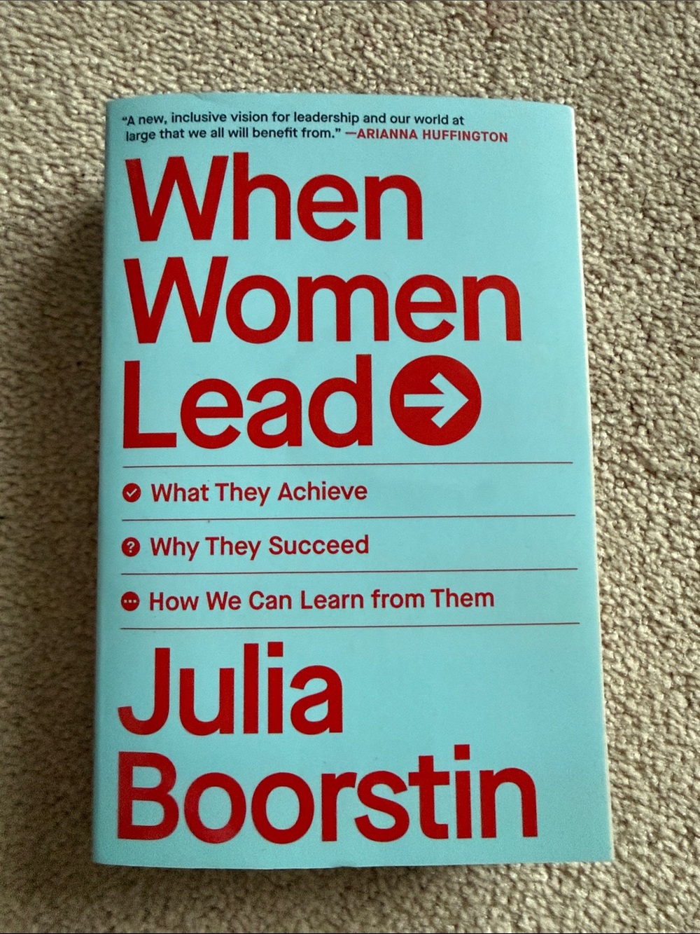 When Women Lead by Julia Boorstin - Aqua and Red Hardcover